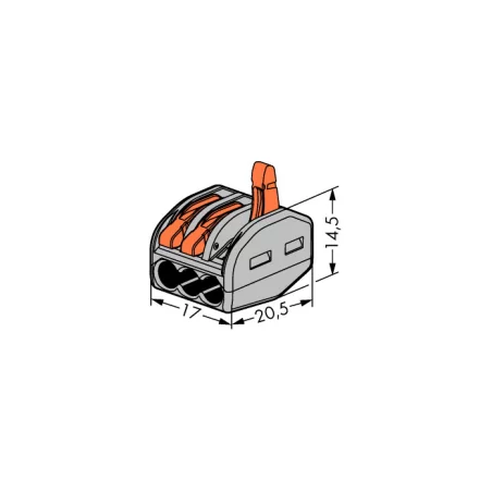 Złączka uniwersalna 3 x 4 mm 222-413 WAGO