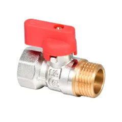 Zawór kulowy MINI GW/GZ 1/2" czerwony Calido – do instalacji