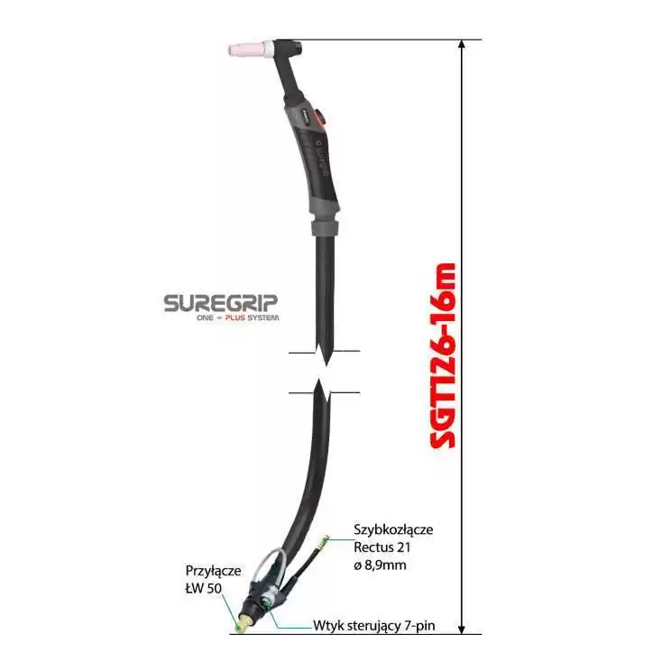 TIG UCHWYT SUREGRIP SGT26 FLEX 16m