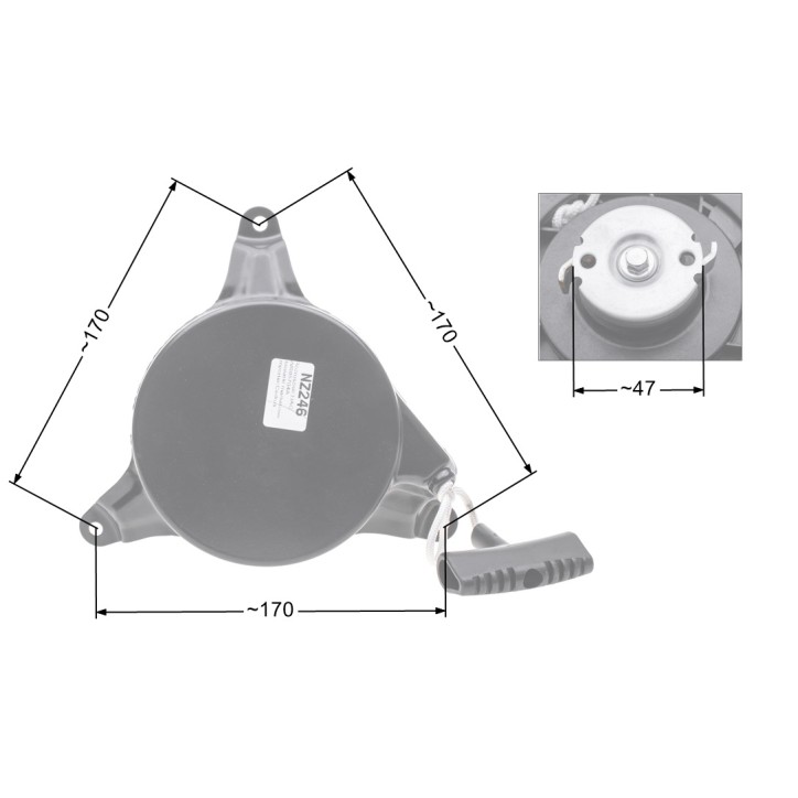 Rozrusznik NAC WR65704A MTD Torx Thorx kosiarki marketowe