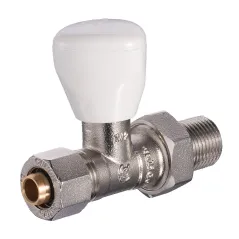 Zawór grzejnikowy do rur PE 16×2mm prosty 1/2" Calido