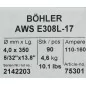 Bohler MMA elektroda spawalnicza chromowo-niklowa 308L 4.0x350/4.6paczka/18.4karton (cena za 1 paczkę)