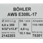 Bohler MMA elektroda spawalnicza chromowo-niklowa 308L 4.0x350/4.6paczka/18.4karton (cena za 1 paczkę) Bohler MMA elektroda spawalnicza chromowo-niklowa 308L 4.0x350/4.6paczka/18.4karton (cena za 1 paczkę)