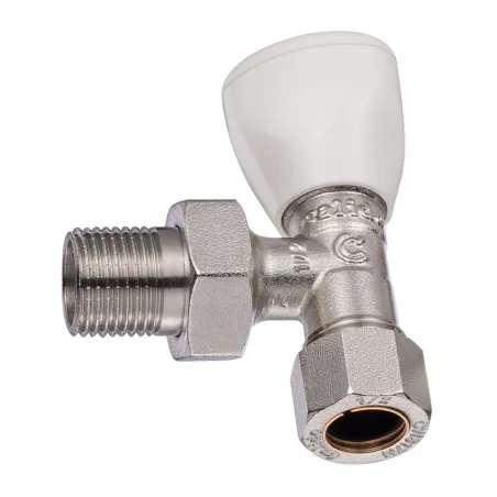 Zawór grzejnikowy do rur CU 15mm kątowy 1/2" Calido – montaż