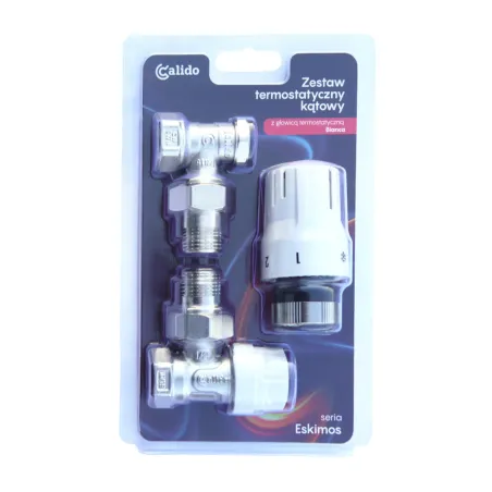 Zestaw termostatyczny kątowy BIANCA Calido