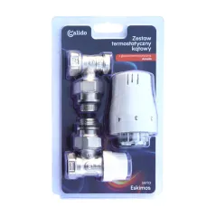 Zestaw termostatyczny kątowy AMANDA Calido 1/2" do grzejnika