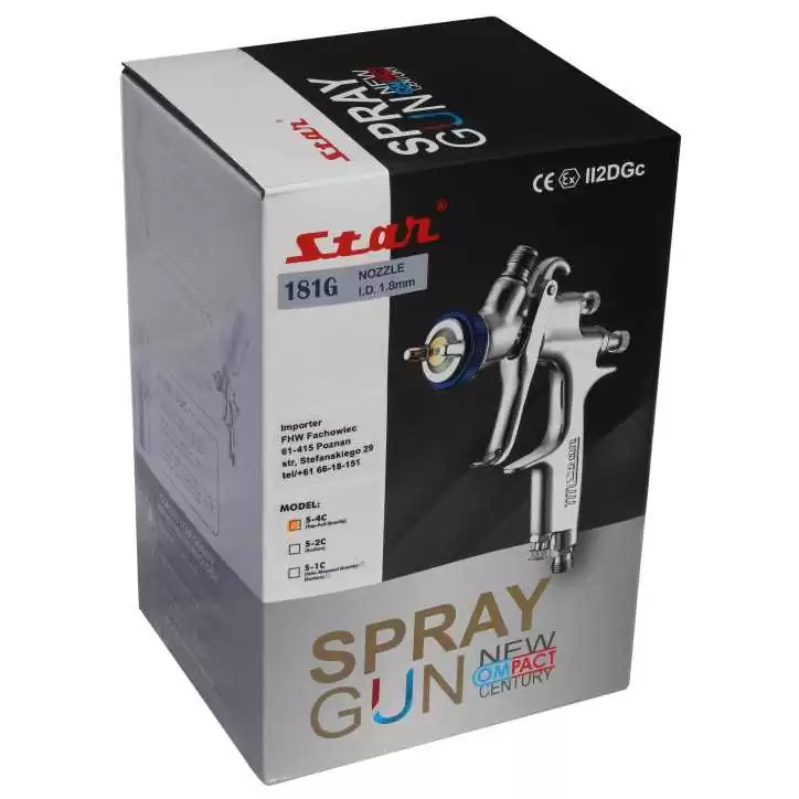 Pistolet lakierniczy STAR S-4C 181G 1.8mm Pistolet lakierniczy STAR S-4C 181G 1.8mm