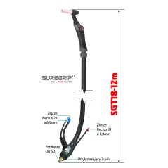 TIG UCHWYT SPAWALNICZY PARKER SUREGRIP SGT18 FLEX PKG X 12m