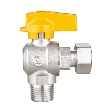 Zawór kulowy gazowy GZ/GW kątowy 1/2" 3/4"