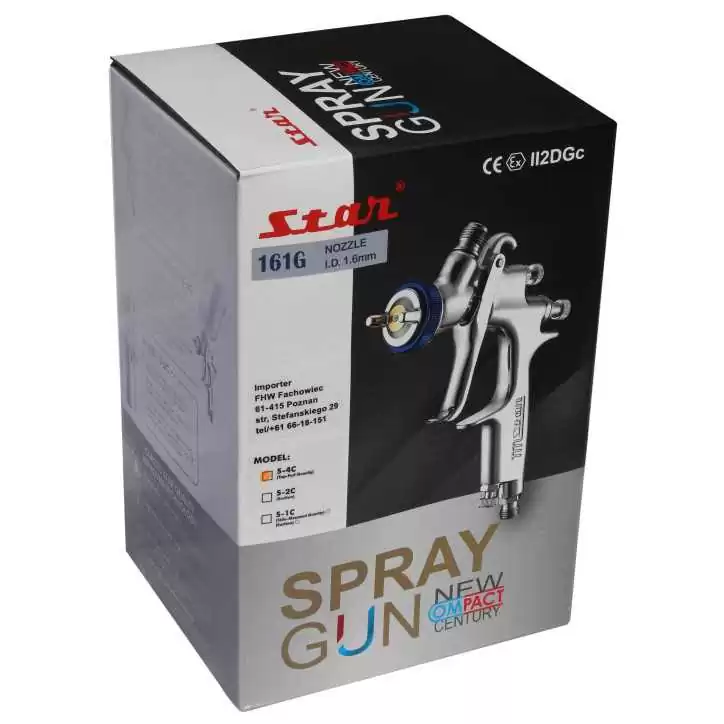 Pistolet lakierniczy STAR S-4C 161G 1.6mm Pistolet lakierniczy STAR S-4C 161G 1.6mm