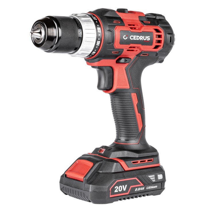Wiertarko–wkrętarka Cedrus CEDD40LI-SET z baterią i ładowarką w walizce Wiertarko–wkrętarka Cedrus CEDD40LI-SET z baterią i ładowarką w walizce
