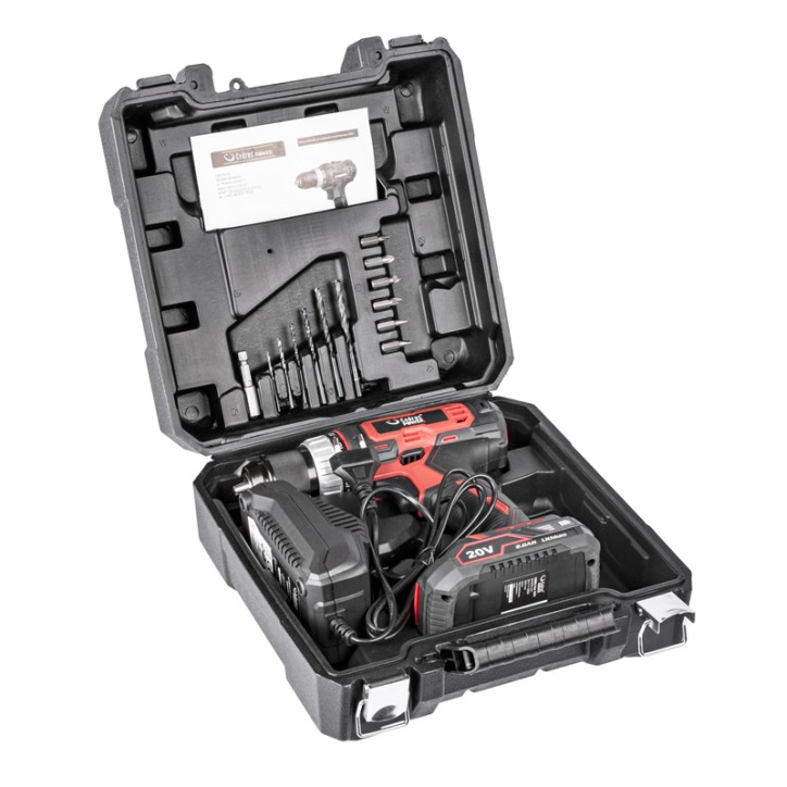 Wiertarko–wkrętarka Cedrus CEDD40LI-SET z baterią i ładowarką w walizce Wiertarko–wkrętarka Cedrus CEDD40LI-SET z baterią i ładowarką w walizce