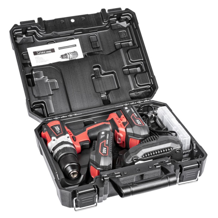 Wiertarko–wkrętarka udarowa z baterią i ładowarką w walizce Cedrus CEDHD58LI-SET Wiertarko–wkrętarka udarowa z baterią i ładowarką w walizce Cedrus CEDHD58LI-SET