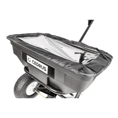 Rozsiewacz pchany Cedrus SP31515A – ogrodowy rozsiewacz nawozów i soli 56 kg