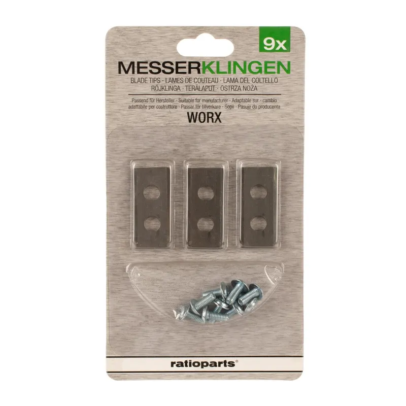 Zestaw noży Worx z śrubami /9 setów/