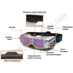 Gogle automatyczne ARC Shield 513 - okulary samościemniające.