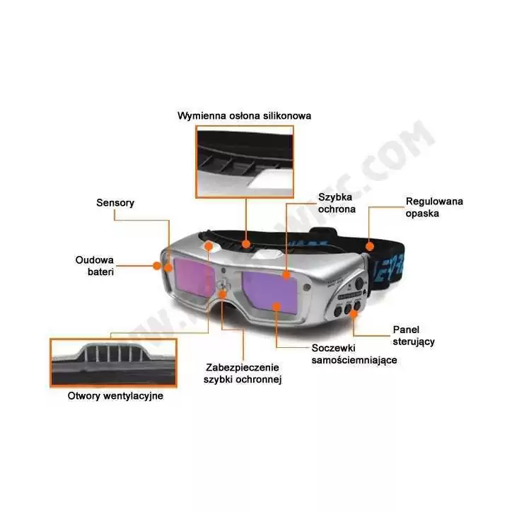 Gogle automatyczne ARC Shield 513 - okulary samościemniające.