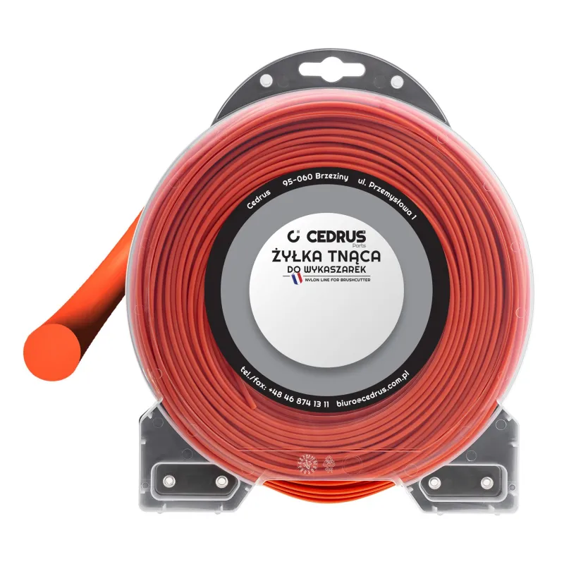 Żyłka tnąca 2.4/90m okrągła pomarańcz Żyłka tnąca 2.4/90m okrągła pomarańcz