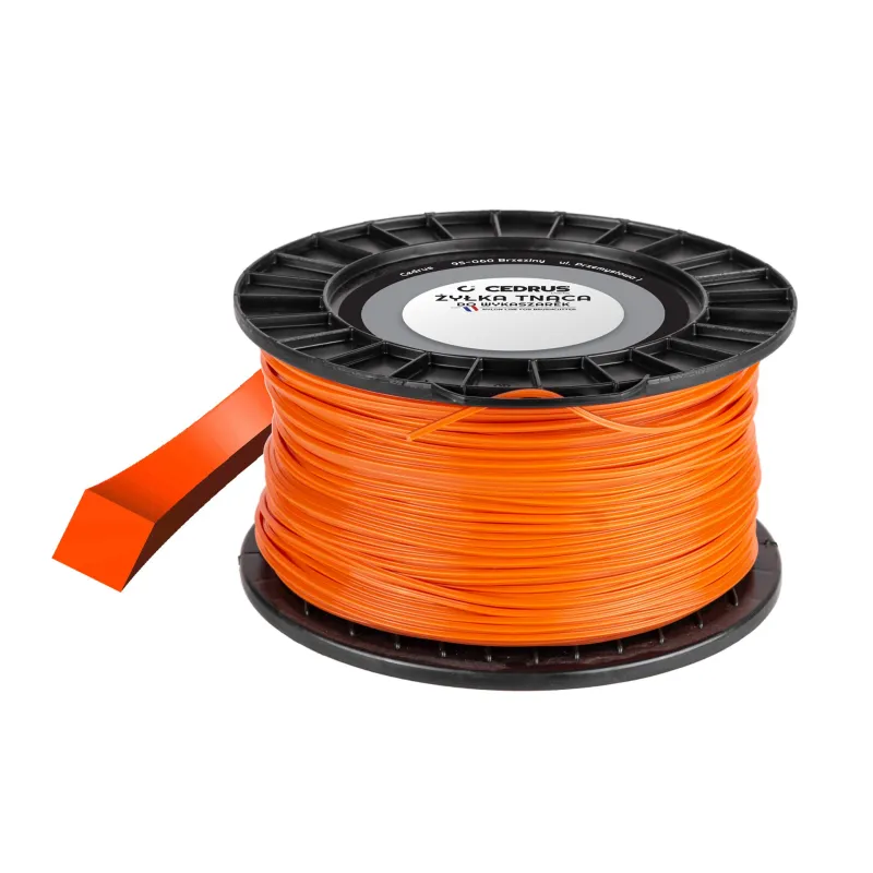 Żyłka tnąca 2.4/207m kwadrat pomarańcz
