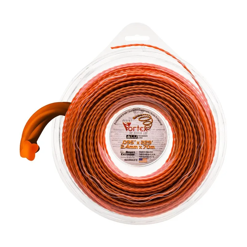 Żyłka tnąca 2.4/70m aluminiowa Vortex bl. Żyłka tnąca 2.4/70m aluminiowa Vortex bl.