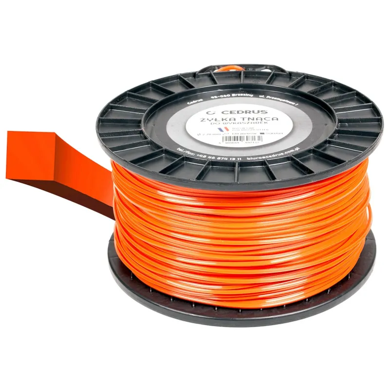 Żyłka tnąca 2.7/170m kwadrat pomarańcz Żyłka tnąca 2.7/170m kwadrat pomarańcz