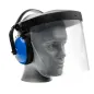 Osłona twarzy z pleksi + ochronniki słuchu Osłona twarzy z pleksi + ochronniki słuchu