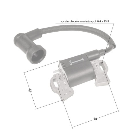 Moduł zapłonowy Loncin cewka LC2P76F LC2P73F-A cylinder 2 prawy CZĘŚĆ ORYGINALNA