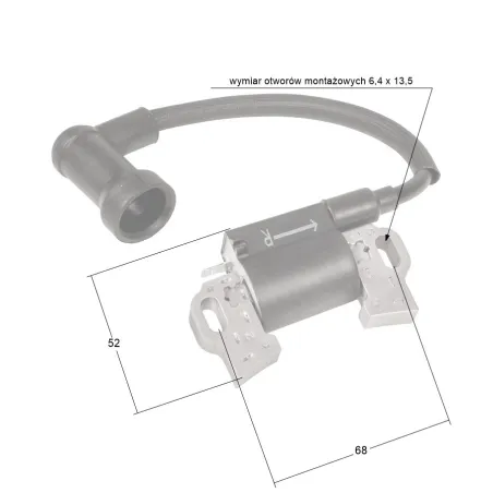 Moduł zapłonowy Loncin cewka LC2P76F LC2P73F-A cylinder 2 prawy CZĘŚĆ ORYGINALNA