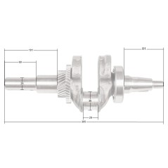 Wał korbowy Loncin G340F G340FD G390F G390FD LC188F CZĘŚĆ ORYGINALNA