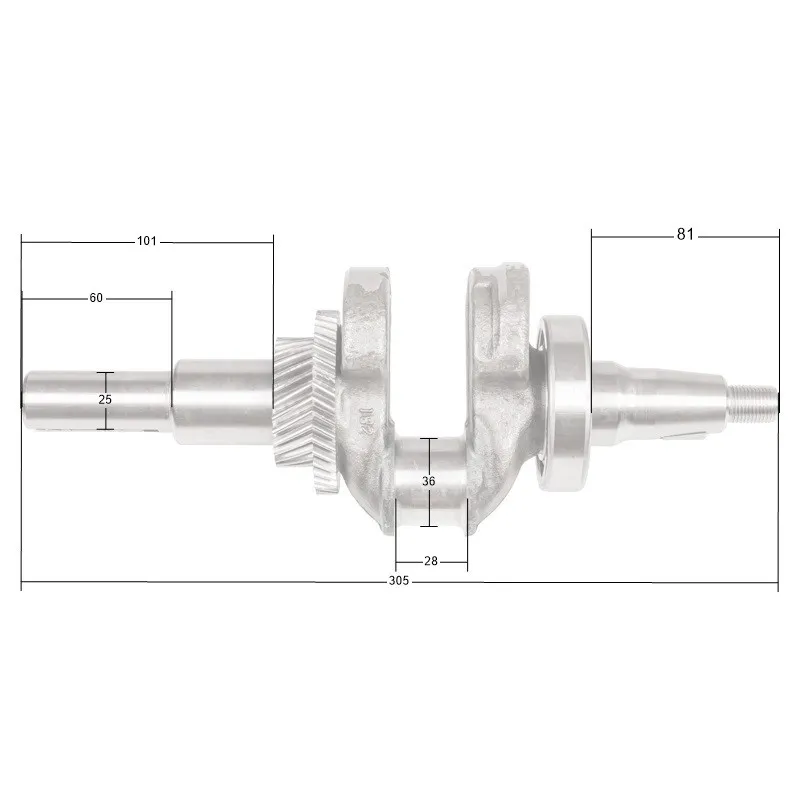 Wał korbowy Loncin G340F G340FD G390F G390FD LC188F CZĘŚĆ ORYGINALNA
