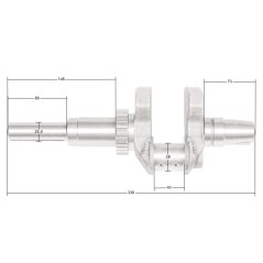 Wał korbowy Loncin LC2P73F LC2P76F CZĘŚĆ ORYGINALNA