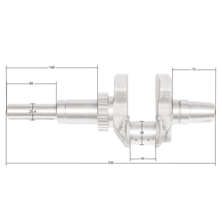 Wał korbowy Loncin LC2P73F LC2P76F CZĘŚĆ ORYGINALNA