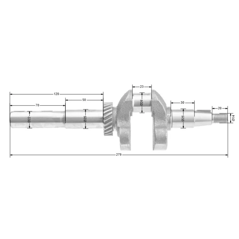 Wał korbowy Loncin LC1P61FE CZĘŚĆ ORYGINALNA
