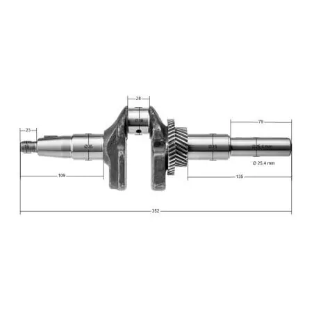 Wał korbowy Rato silnik RV450