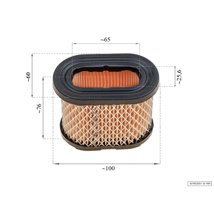 Filtr powietrza B&S poziomy wał Intek / Intek Pro CZĘŚĆ ORYGINALNA Filtr powietrza B&S poziomy wał Intek / Intek Pro CZĘŚĆ ORYGINALNA