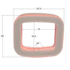Vzduchový filter Loncin LC165F-3H originál 97,5x80x28 mm