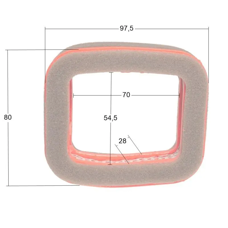 Vzduchový filter Loncin LC165F-3H – pohľad z boku