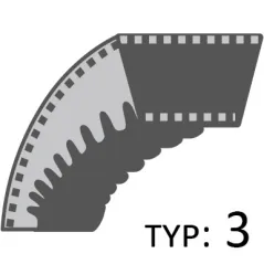 Pasek Agria napędu 9600 80cm /17x1190/