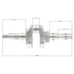 Wał korbowy silnika Weima WM170F/P 20 mm glebogryzarka GL10