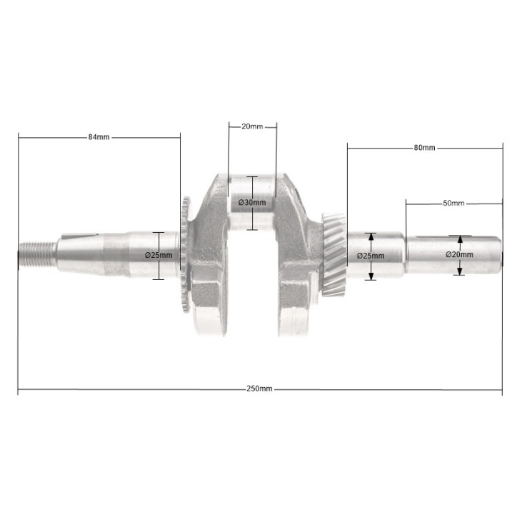 Wał korbowy silnika Weima WM170F/P 20 mm glebogryzarka GL10 Wał korbowy silnika Weima WM170F/P 20 mm glebogryzarka GL10