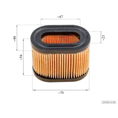 Tecumseh 5.5 HP Centura Air Filter for LEV115, LEV120, TVS90