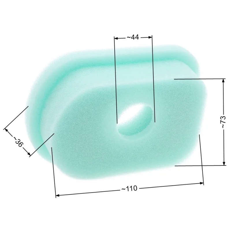 Filtr powietrza B&S 3 - 4HP gąbka pionowy wał Filtr powietrza B&S 3 - 4HP gąbka pionowy wał