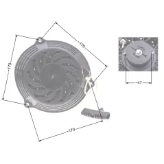 Rozrusznik NAC T375 plastikowa obudowa kosiarki marketowe
