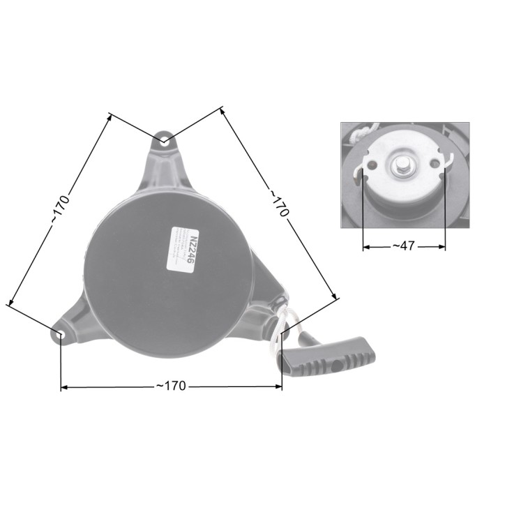 Rozrusznik NAC WR65704A MTD Torx Thorx kosiarki marketowe Rozrusznik NAC WR65704A MTD Torx Thorx kosiarki marketowe