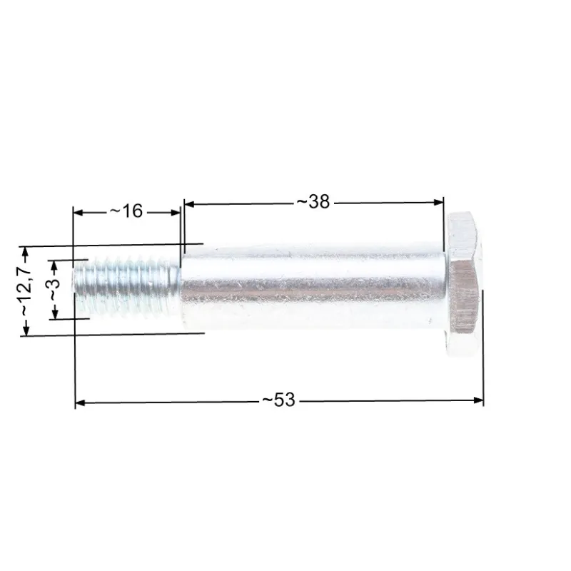 Oś koła kosiarki dł. 59 mm Oś koła kosiarki dł. 59 mm