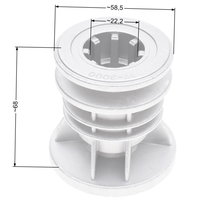 Adapter kosiarki Castel Garden PAN504 22.2mm Adapter kosiarki Castel Garden PAN504 22.2mm