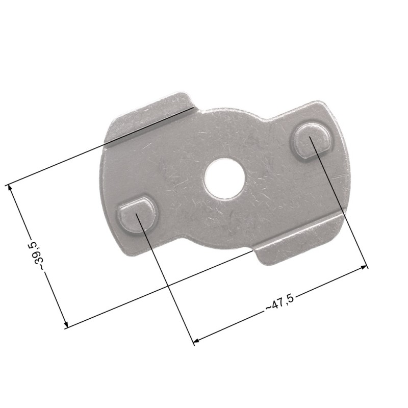 Adapter kosiarki NAC DY164PMB metalowy z klinem