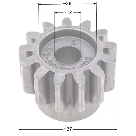 Drive Gear NAC X510VHY Left for NAC Lawn Mowers 10" Wheel