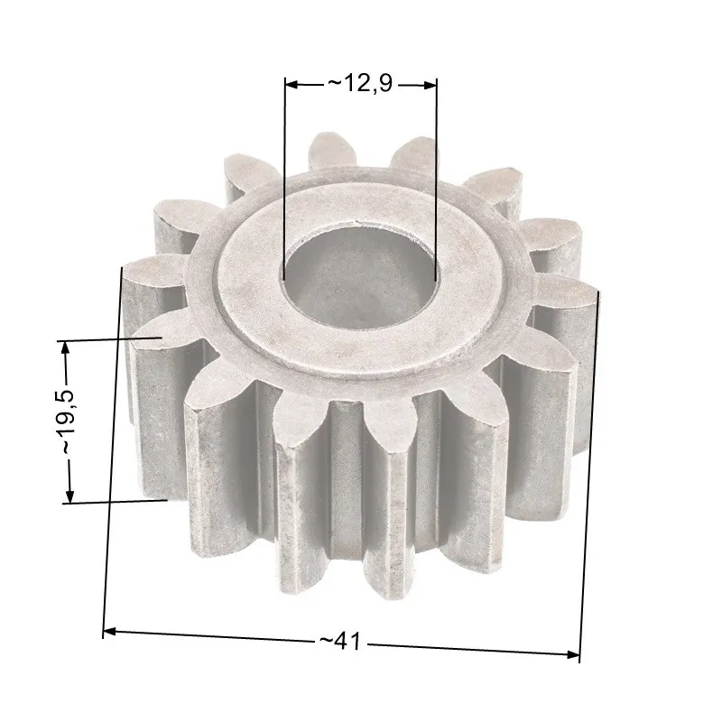 Zębatka napędu Nac WR6548 LS0855-40118-JU DYM 1560 1566 Hecht 552RS Grizzly BRM5055 14 zębów lewa