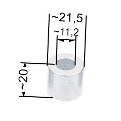 Tuleja dystansowa adaptera noża NAC wys. 20mm / śr. 21mm kosiarki marketowe